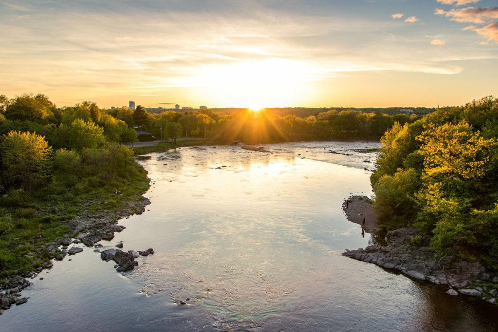 Paysage d'une rivière à Lévis