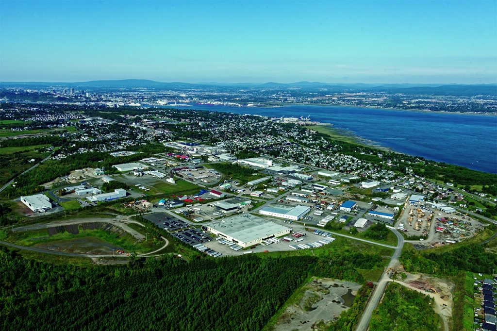 Vue aérienne de Lauzon